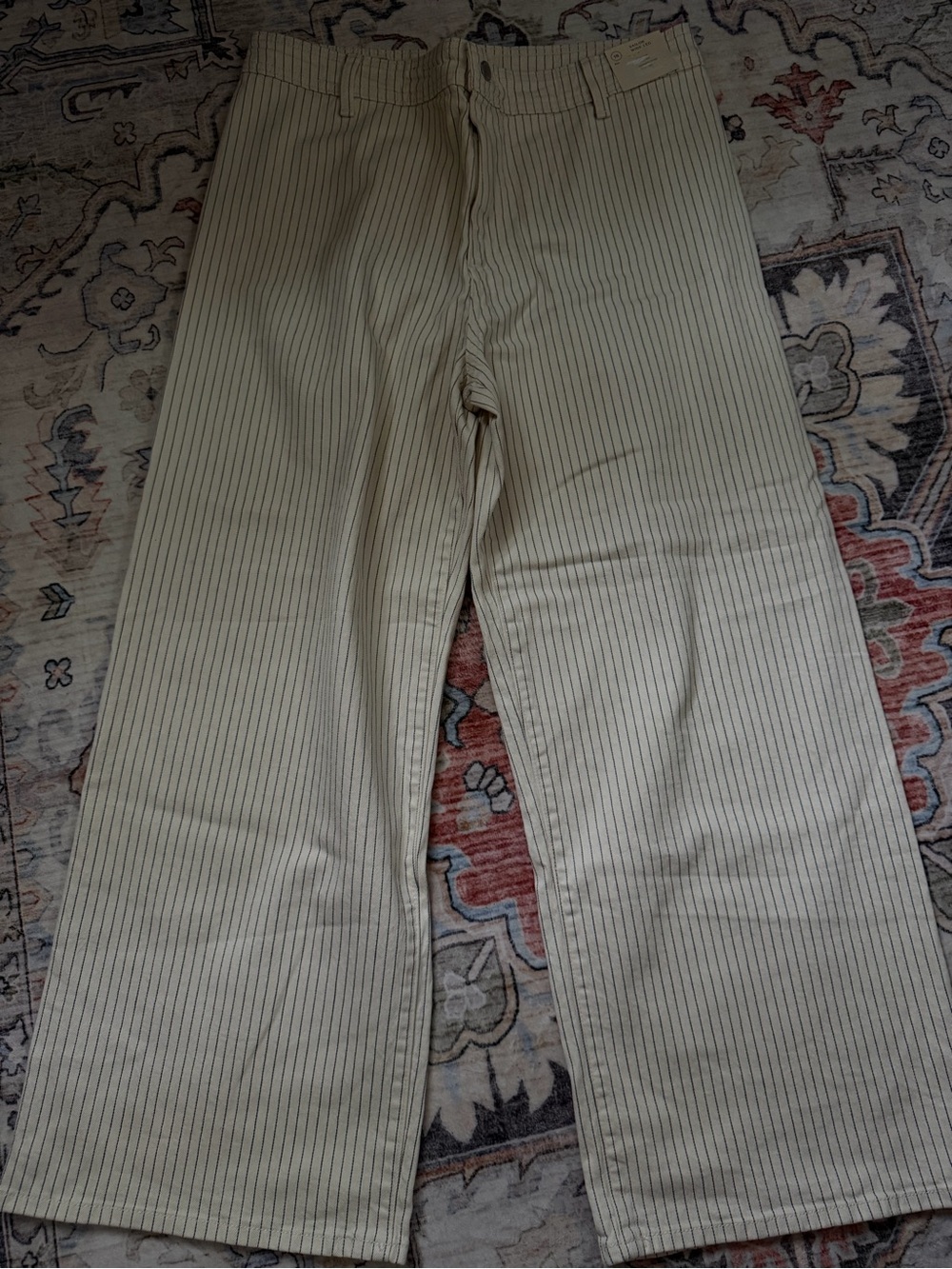 Universal Thread Cream Pinstripe Chinos for women